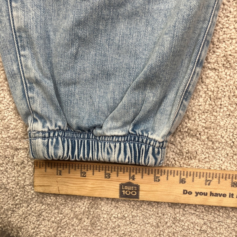 NEW American Eagle Women's M Denim Cargo Jogger Jeans Light Wash Stretch Pull On - Picture 3 of 11